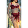 Chilirose Ensemble Florissa 4 Pièces Rouge